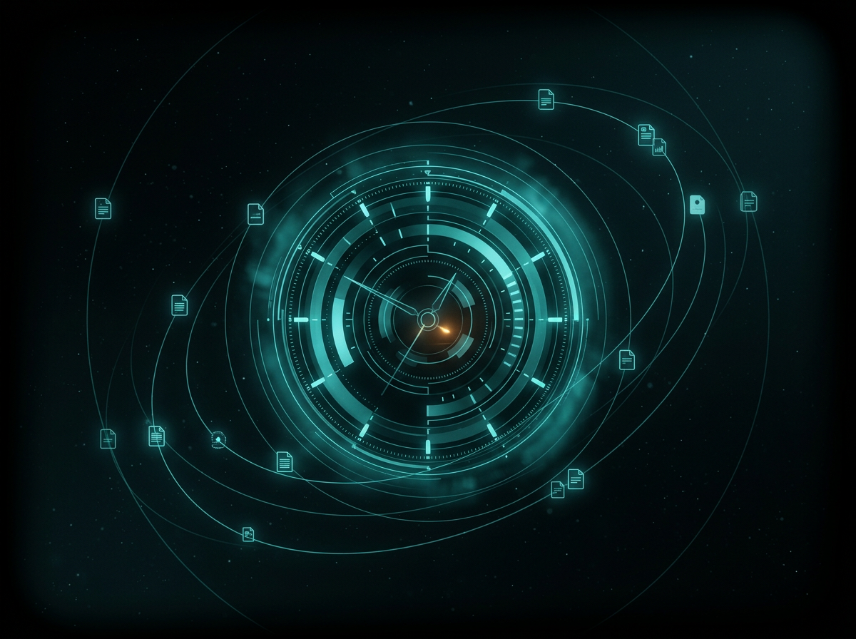 Un instrument de type radar qui suit des icônes de contrats en orbite, pour représenter les contrats qui approchent de leur renouvellement